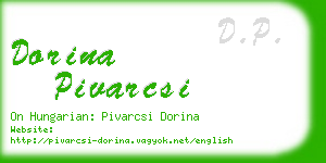 dorina pivarcsi business card